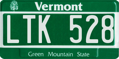 VT license plate LTK528