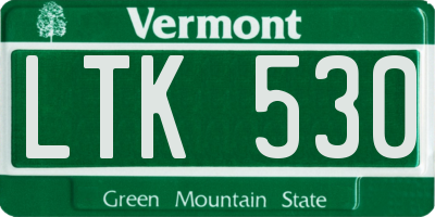 VT license plate LTK530