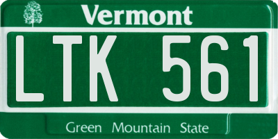 VT license plate LTK561