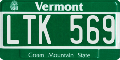 VT license plate LTK569
