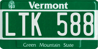 VT license plate LTK588