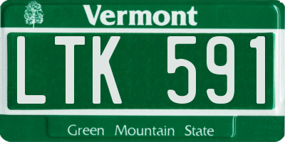 VT license plate LTK591