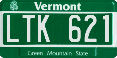 VT license plate LTK621