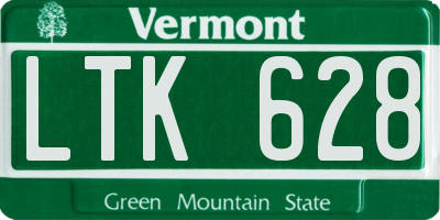 VT license plate LTK628