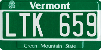 VT license plate LTK659
