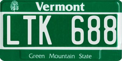 VT license plate LTK688