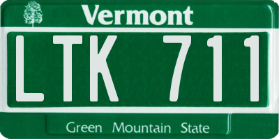 VT license plate LTK711
