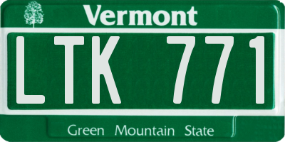 VT license plate LTK771