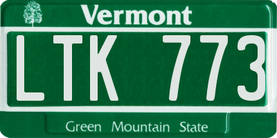 VT license plate LTK773