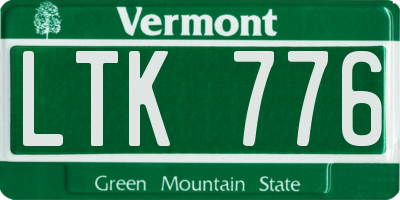 VT license plate LTK776