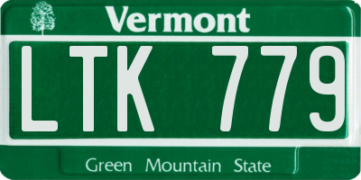 VT license plate LTK779