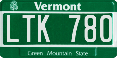 VT license plate LTK780
