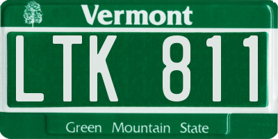 VT license plate LTK811