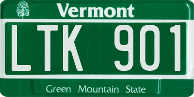 VT license plate LTK901