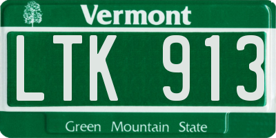 VT license plate LTK913