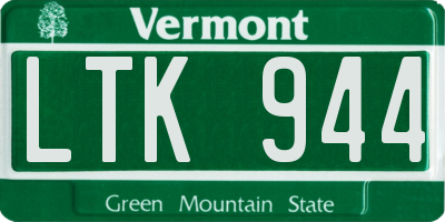 VT license plate LTK944