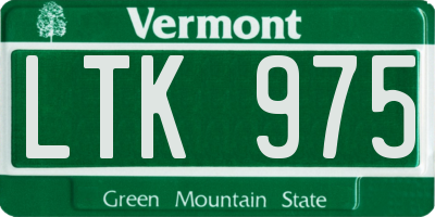 VT license plate LTK975