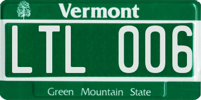 VT license plate LTL006