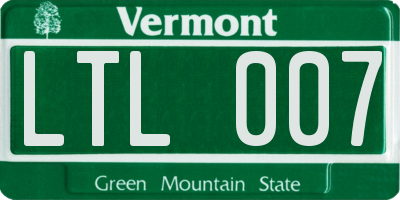 VT license plate LTL007