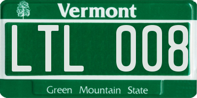 VT license plate LTL008
