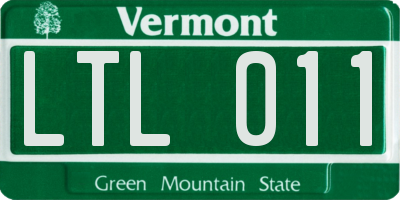 VT license plate LTL011