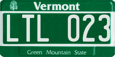 VT license plate LTL023