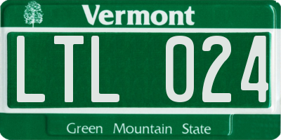 VT license plate LTL024