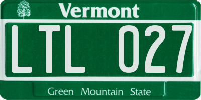 VT license plate LTL027