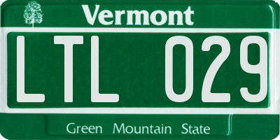 VT license plate LTL029