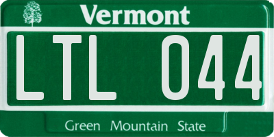 VT license plate LTL044
