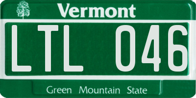 VT license plate LTL046