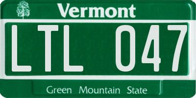 VT license plate LTL047