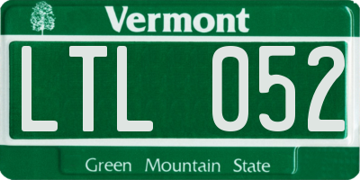 VT license plate LTL052