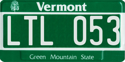 VT license plate LTL053
