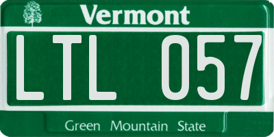 VT license plate LTL057
