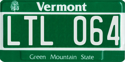 VT license plate LTL064