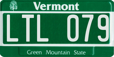 VT license plate LTL079