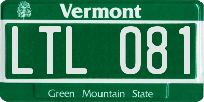 VT license plate LTL081