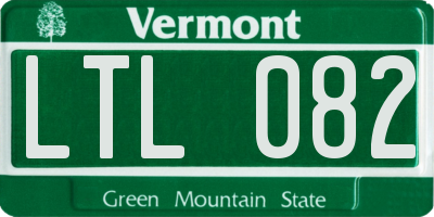 VT license plate LTL082