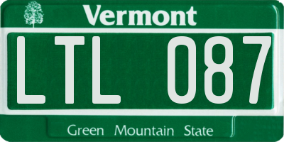 VT license plate LTL087