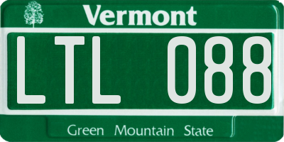 VT license plate LTL088