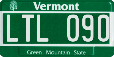 VT license plate LTL090