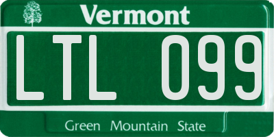 VT license plate LTL099