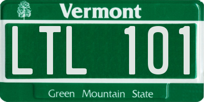 VT license plate LTL101