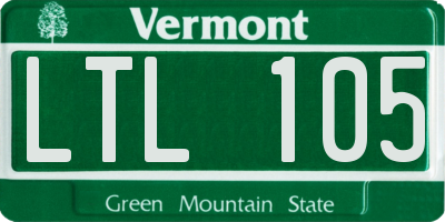 VT license plate LTL105