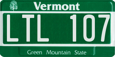 VT license plate LTL107