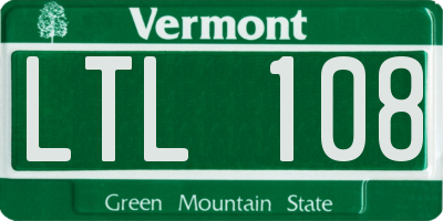 VT license plate LTL108