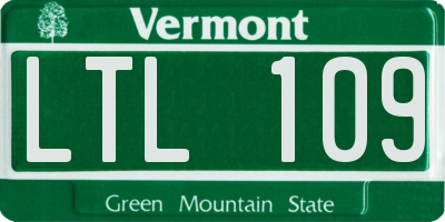 VT license plate LTL109
