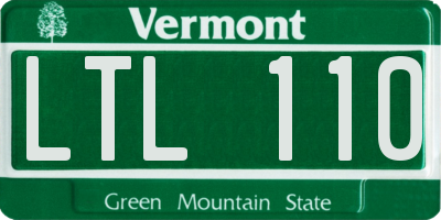 VT license plate LTL110