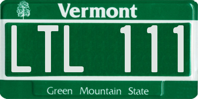 VT license plate LTL111